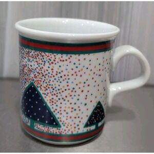 Dansk Winterfest Dinnerware Porcelain Portugal Coffee  Mug Cup Winter Confetti‎